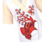 Gond Art Fish & Tree Hand-Painted Jacket