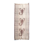 Hand-Woven Dhokra Weaving Scorpion Motif Cream Runner