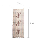 Hand-Woven Dhokra Weaving Scorpion Motif Cream Runner