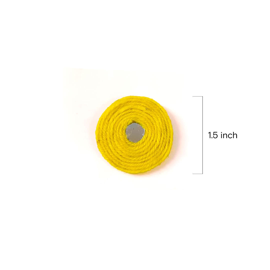 Yellow Jute Mirror Ring