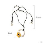 Yellow Flower and Seashell Pendant Necklace - Madhues