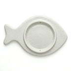 Yellow Polka Dot Fish Blue Pottery Trinket Dish